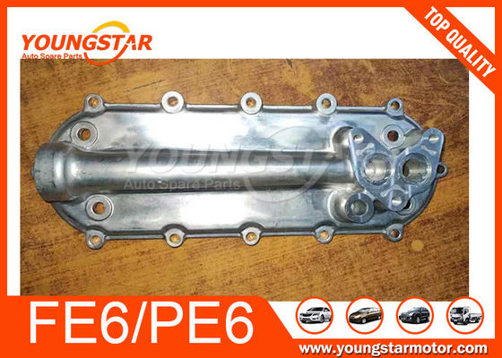 ฝาครอบเครื่องทำความเย็นน้ำมันเครื่องอะลูมิเนียม FE6 PE6 ตัวเรือนเครื่องทำความเย็นน้ำมันเครื่อง