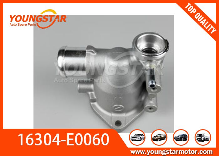Toyota 16304-E0060 Outlet Water Housing อลูมิเนียมความแข็งแรงสูงป้องกันการกัดกร่อนป้องกันการรั่วเทอร์โมที่อยู่อาศัย