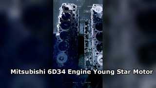 เครื่องยนต์ความแม่นยำสูงของชุดบล็อกสั้น Mitsubishi 6D34